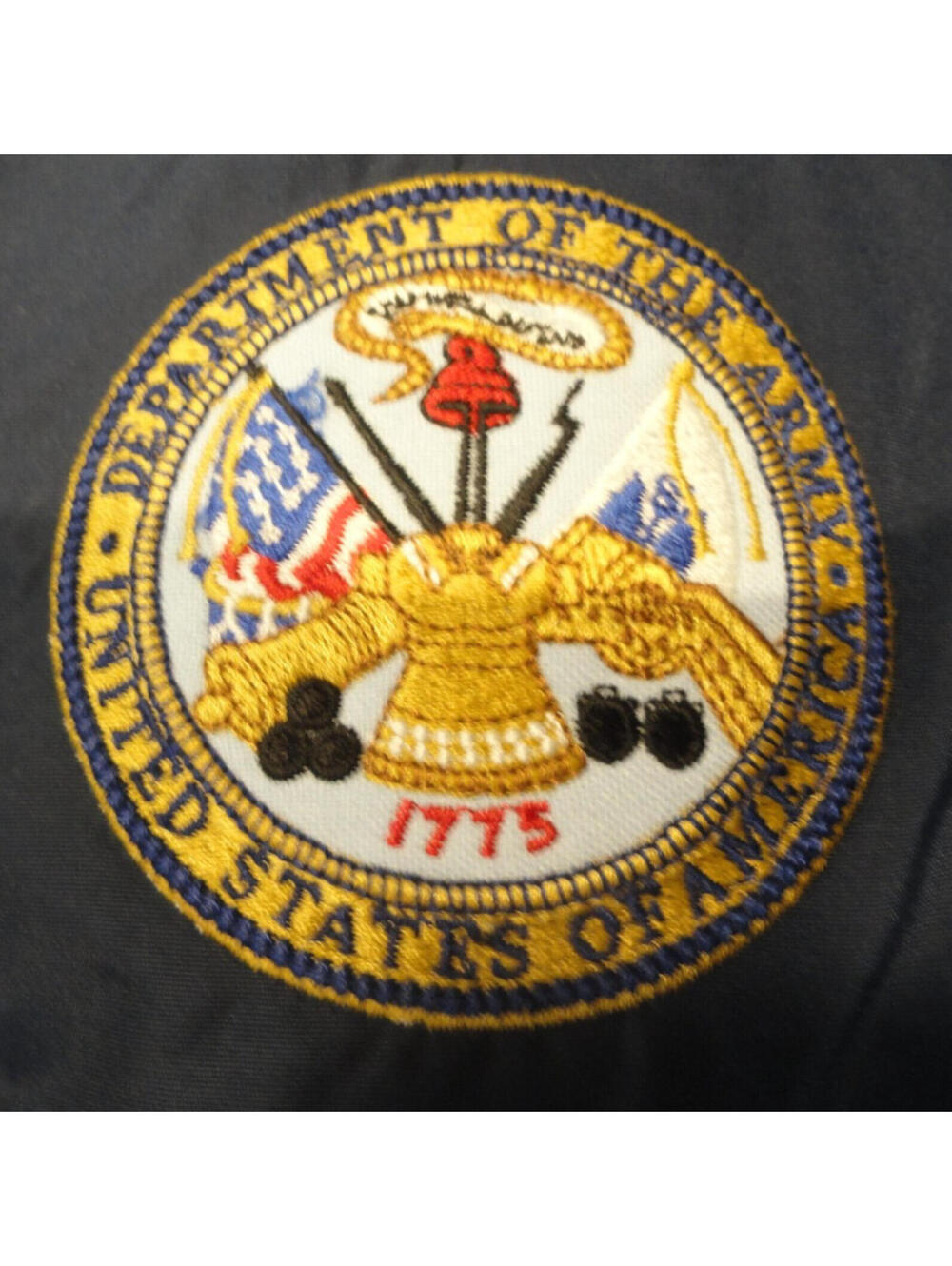 DEPARTMENT OF THE ARMY DARK BLUE WINDBREAKER RAIN JACKET W/ HOOD W/ EMB PATCH XL